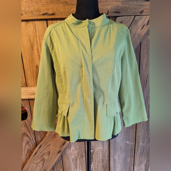 Ruby Rd. Jackets & Blazers - Ruby Rd Women's Jacket Green Blazer long sleeves pleats size 12 V-1